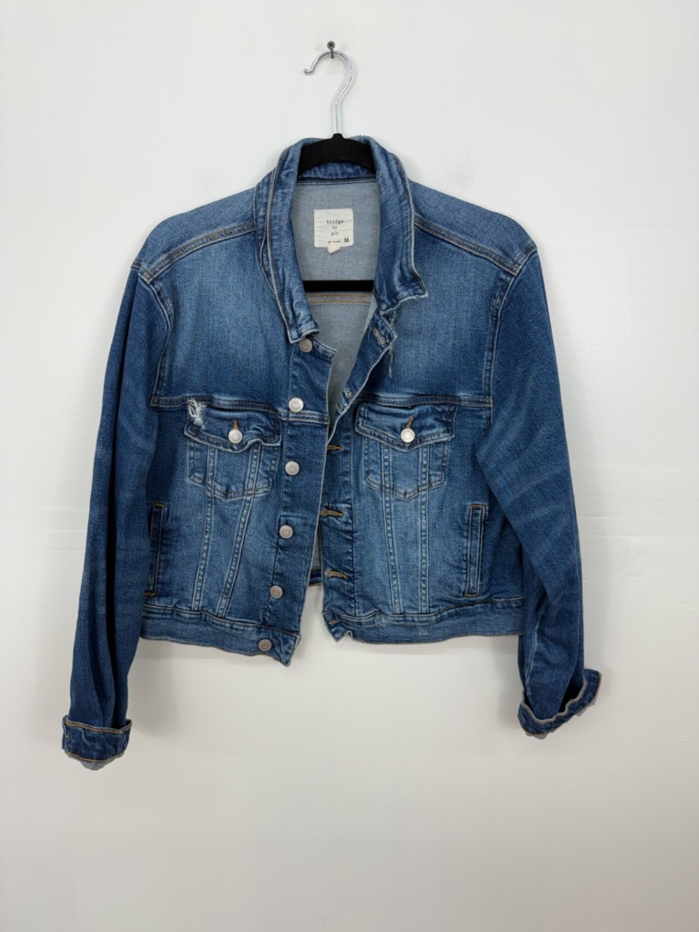 Women's Medium Blue Denim Jacket - Casual Jean Jacket R12